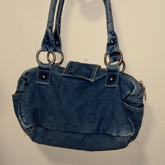 Minga London distressed denim star girl y2k handbag boho grunge goth 90s mini - Picture 8 of 13